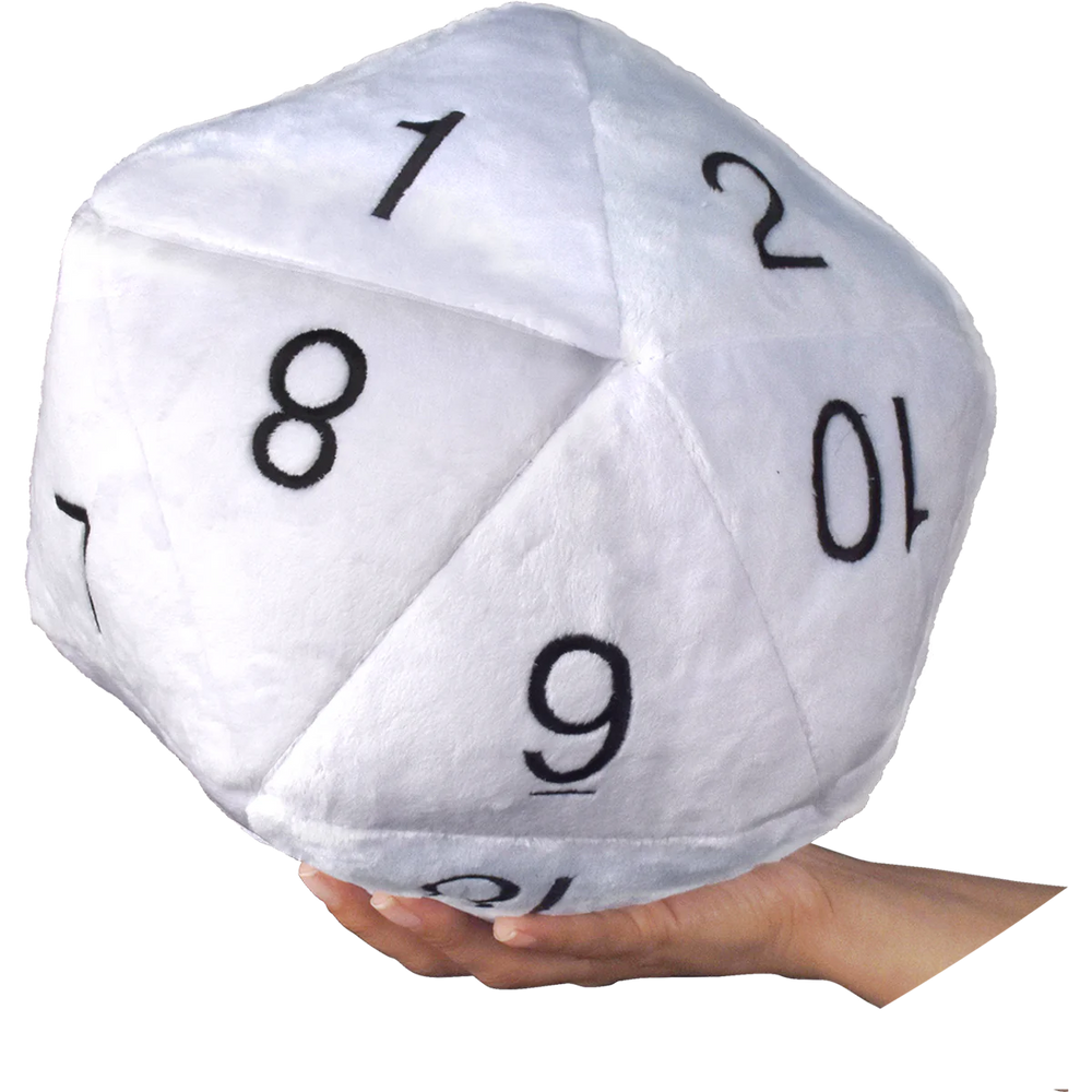 D20 Jumbo Plush: White