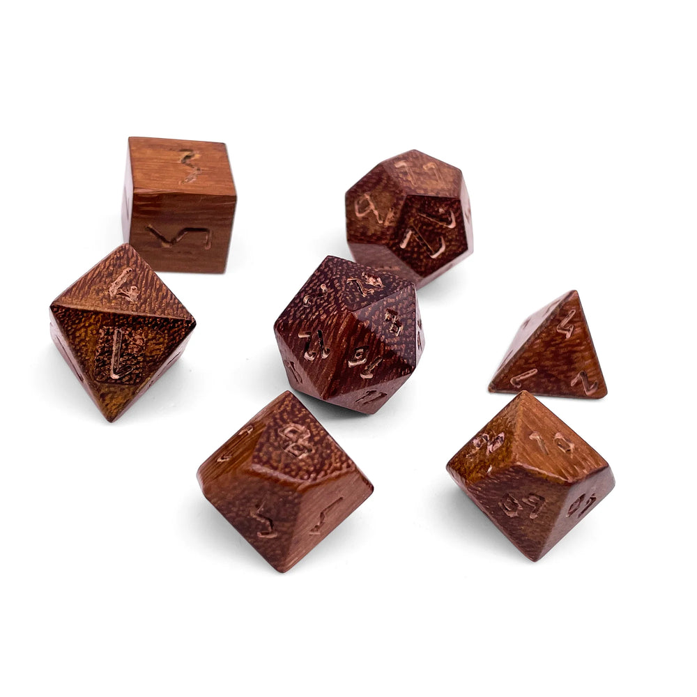 Wooden Dice Set: African Teak