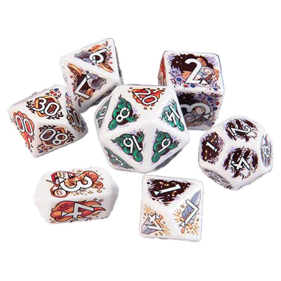 Humblewood - Luxury 7-Die RPG set