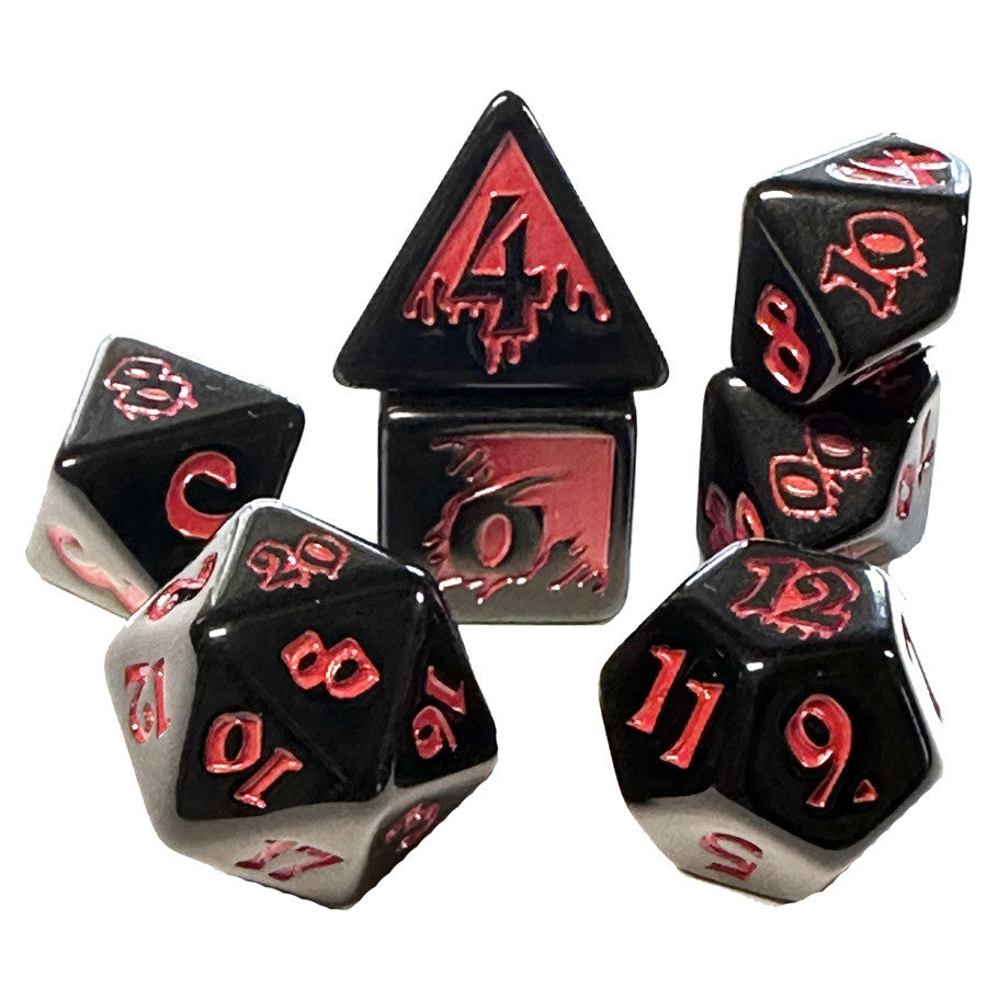 RPG Dice Set: Blood Drenched