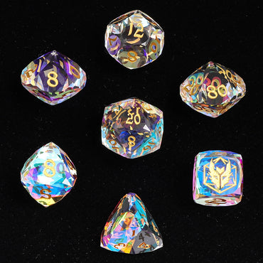 Gemstone RPG Dice Set: Luster Cut - Prismatic Crystal