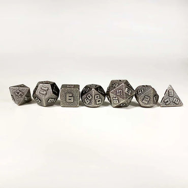 10mm Mini RPG Dice set: Ancient Silver