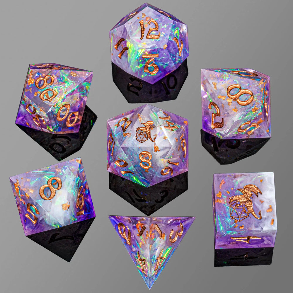 Sharp Edge RPG Dice Set: Arcane Amethyst