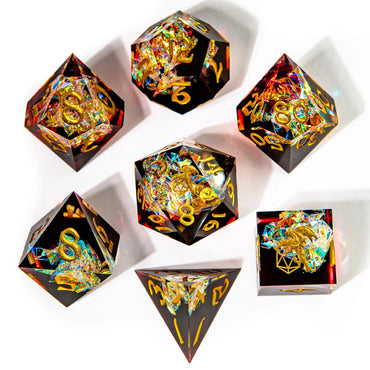 Sharp Edge RPG Dice Set: Blood Crystal