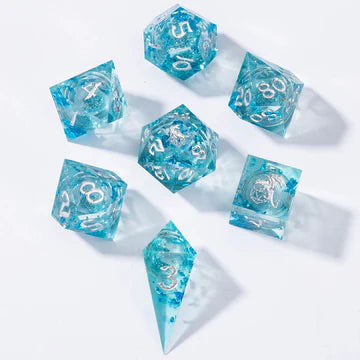 Liquid Core RPG Dice Set: Aqua