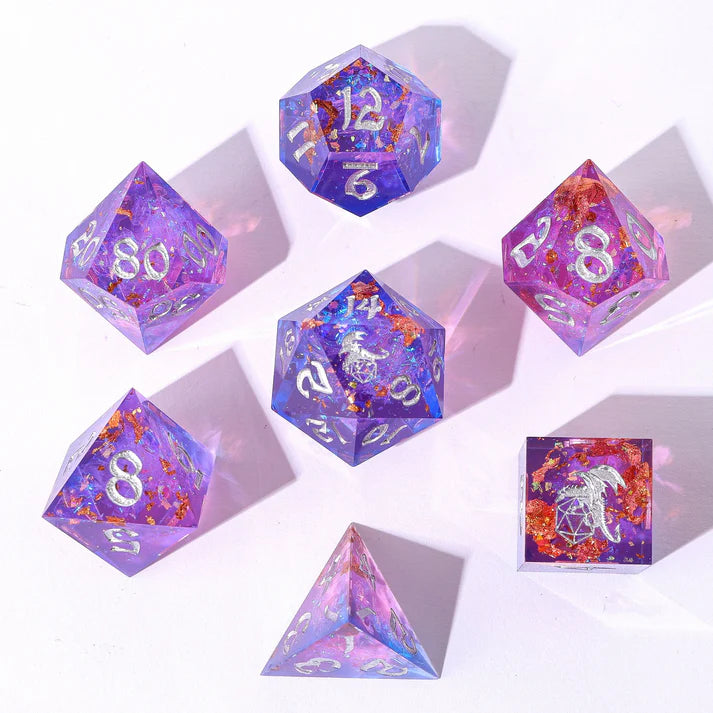 Sharp Edge RPG Dice Set: Gilded Storm