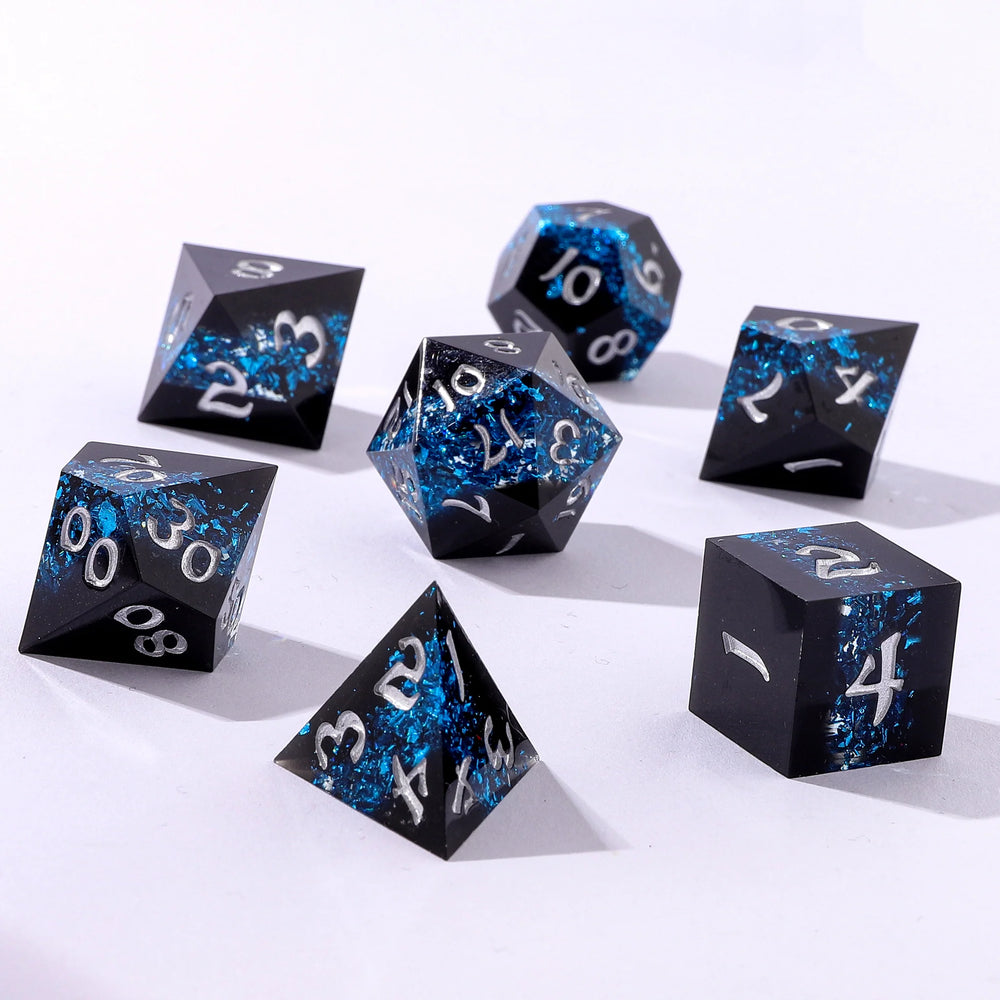 Sharp Edge RPG Dice Set: Mana Path Blue