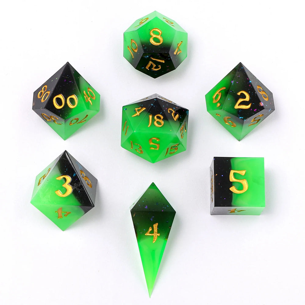 Sharp Edge RPG Dice Set: Swamp Treasure