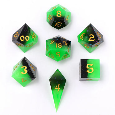 Sharp Edge RPG Dice Set: Swamp Treasure