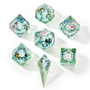 Liquid Core RPG Dice Set: Butterfly Kaleidescope