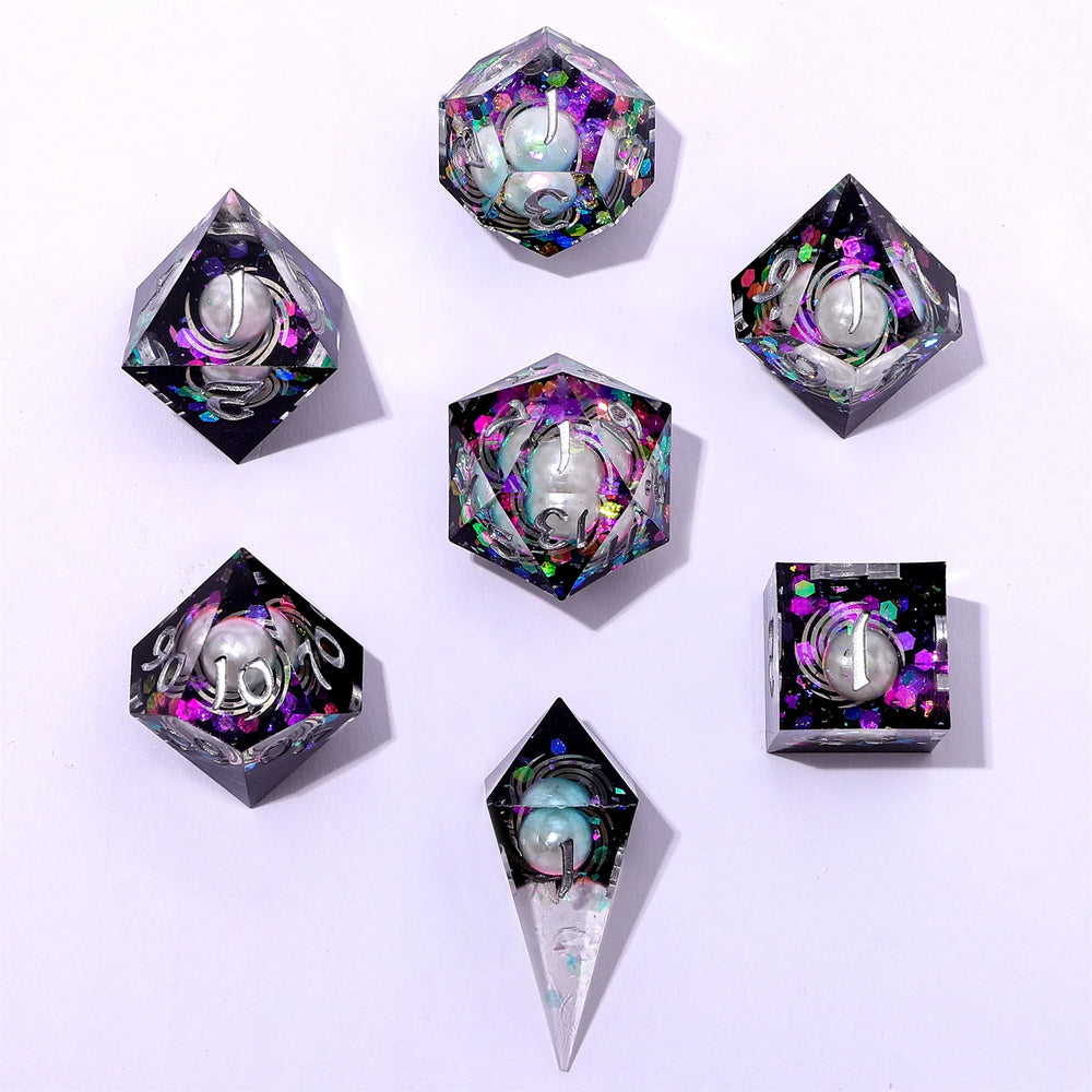 Sharp Edge RPG Dice Set: Celestial Pearl