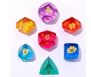 Captured Magic RPG Dice Set: Luster Cut - Bouquet