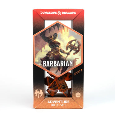 D&D Dice Set: Barbarian - Orange