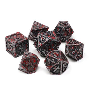 Metal RPG Dice Set: Bloodbane Hexbreaker