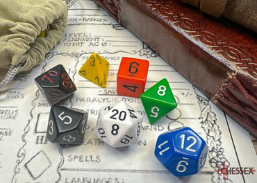RPG Dice Set: Opaque - Nostalgia GM and Beginner Player (7ct)