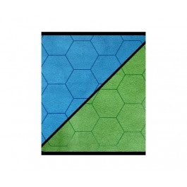 Reversible Megamat 1" Blue Green Hexes