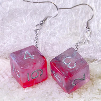 Galaxy D6 Earrings: Purple & Red