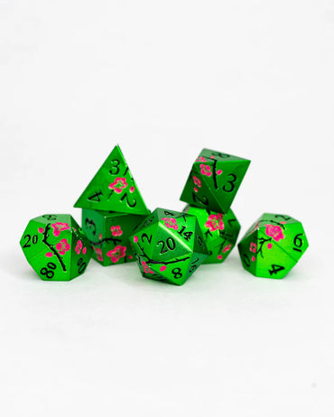Metal RPG Dice Set: Curiosity of Mosscap