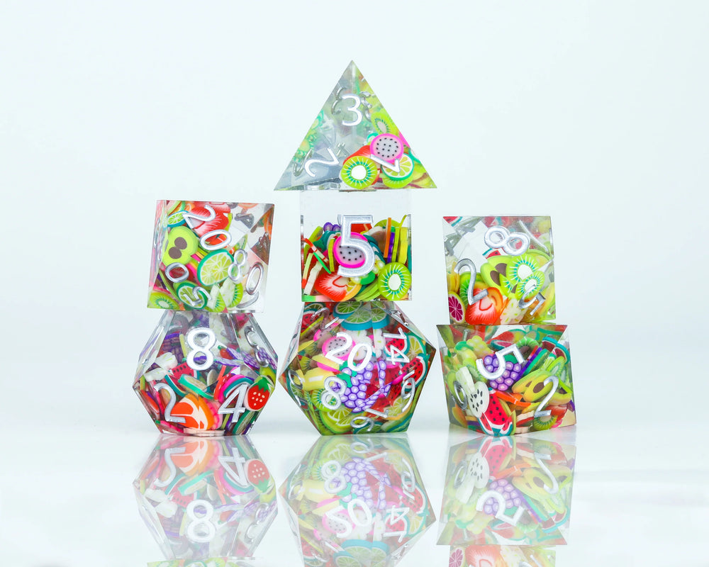 RPG 7-Dice Set: Sharp Edge Fruit