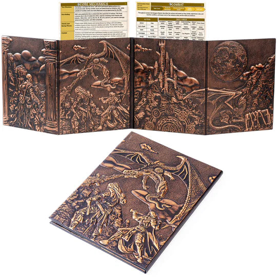 DM Screen: 3D Faux Leather - Dragon