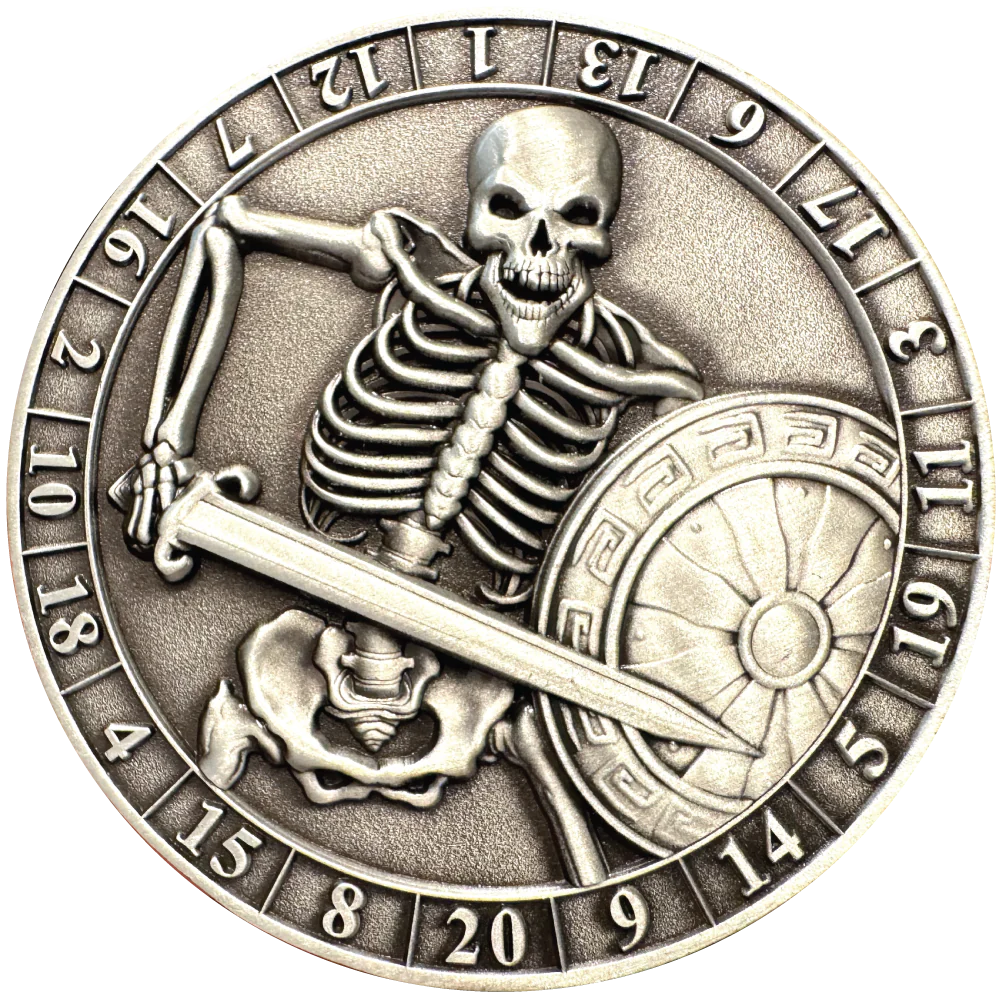Dice Coins: D20 Skeleton