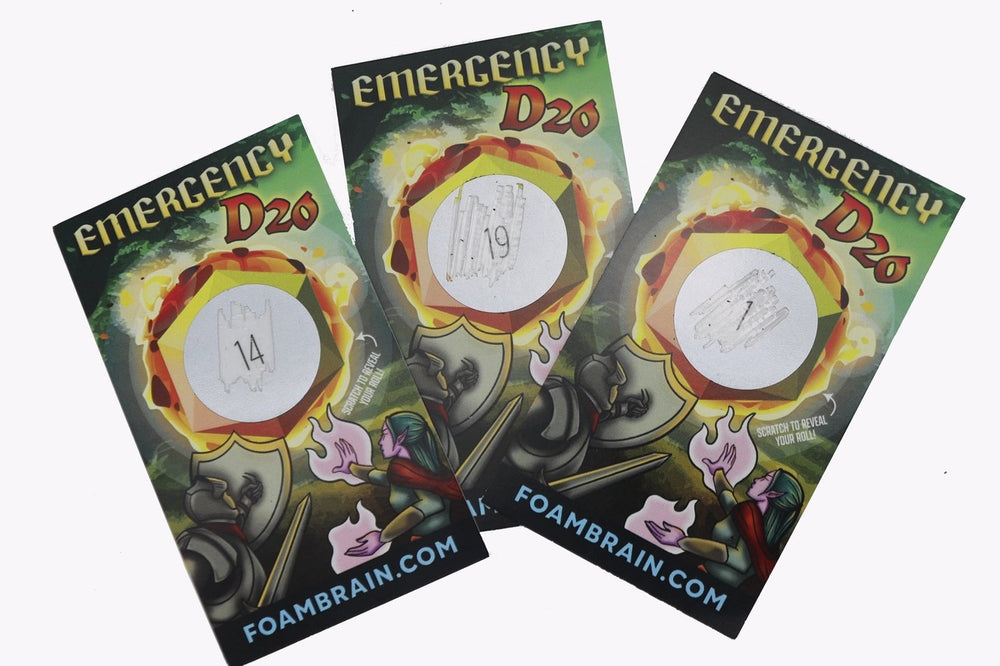 Emergency D20 Scratch Off Card (Pack of 10 cards)