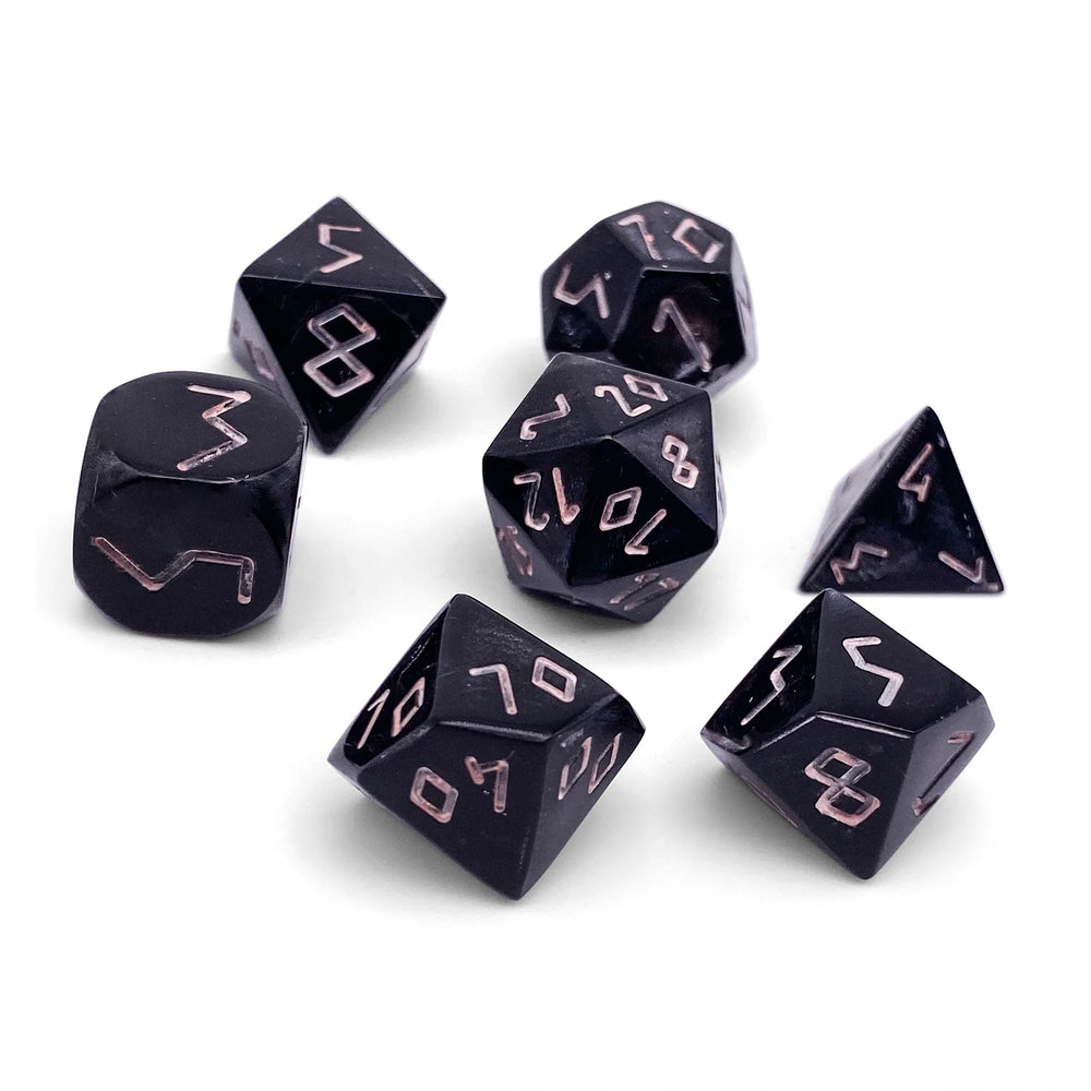 Wooden RPG Dice Set: Gabon Ebony