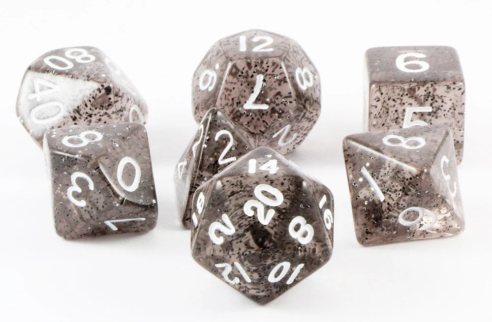 Mini RPG Dice Set: Ethereal Black