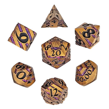 Metal RPG Dice Set: Banded - Gnomish Riches