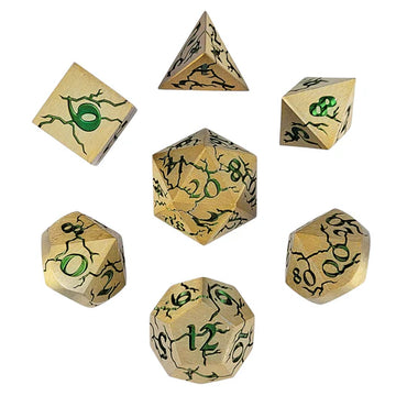 Metal RPG Dice Set: Cracked - Looter's Gold