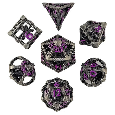 Hollow Metal RPG Dice Set: Deep Dreamer - Purple