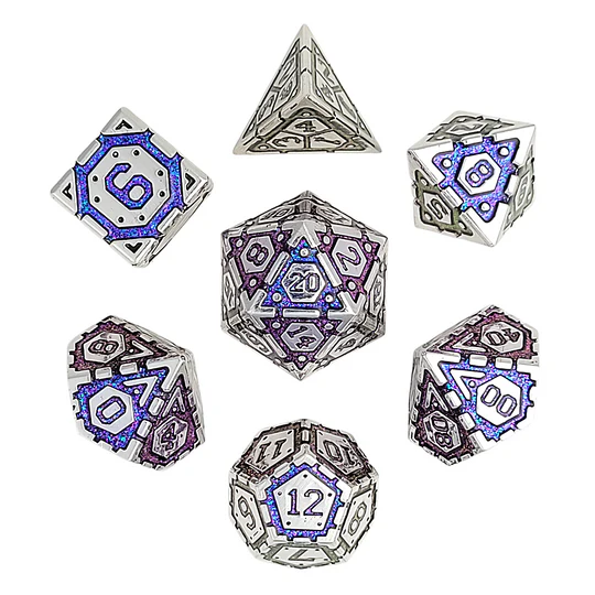 Metal RPG Dice Set: Nexus - Purple