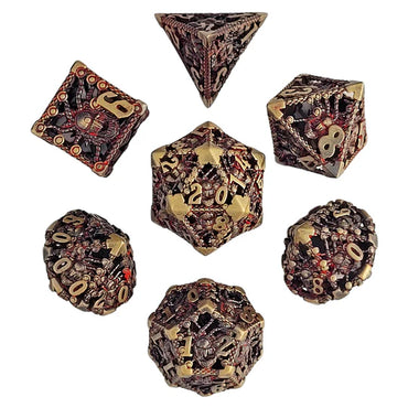 Hollow Metal RPG Dice Set: Orox Sees - Gold