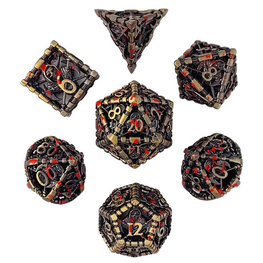 Hollow Metal RPG Dice Set: Reaper's Confine - Bronze