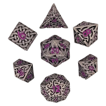 Hollow Metal RPG Dice Set: Sacred Hollows - Purple