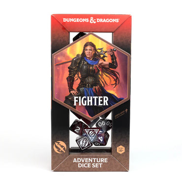 D&D Dice Set: Fighter - Red