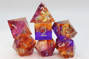 RPG Dice Set: Sharp Edge: Flash of Green
