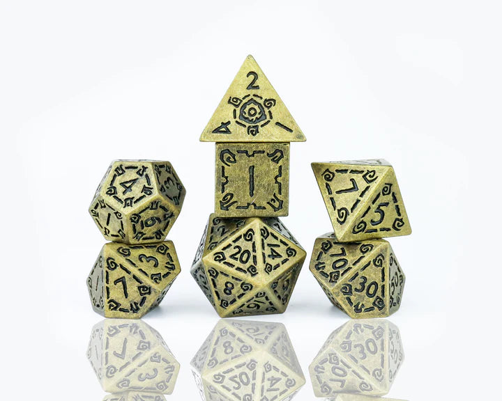 RPG Dice Set: Illusory Metal - Gold