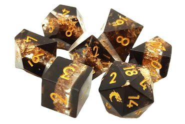 Old School: Sharp Edged - Gold Vein Dice Set