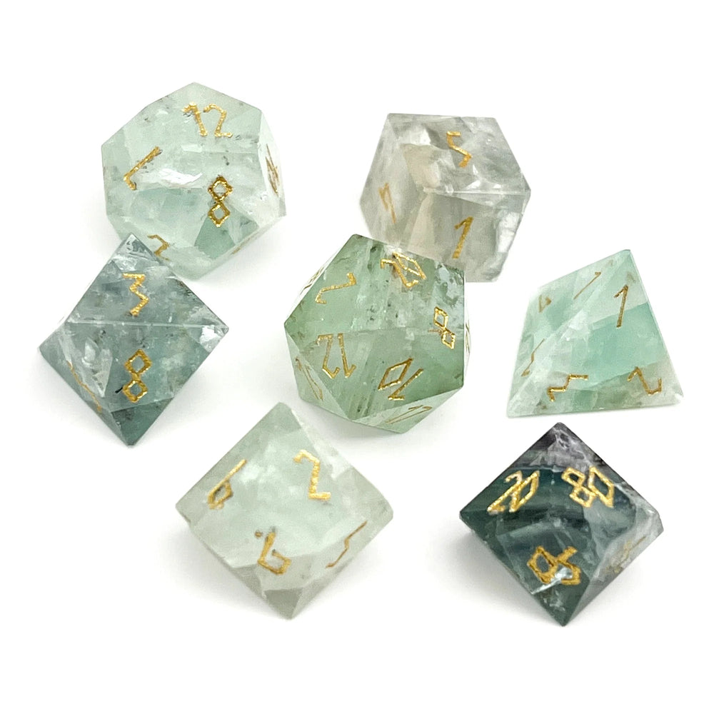Gemstone Dice: Green Fluorite