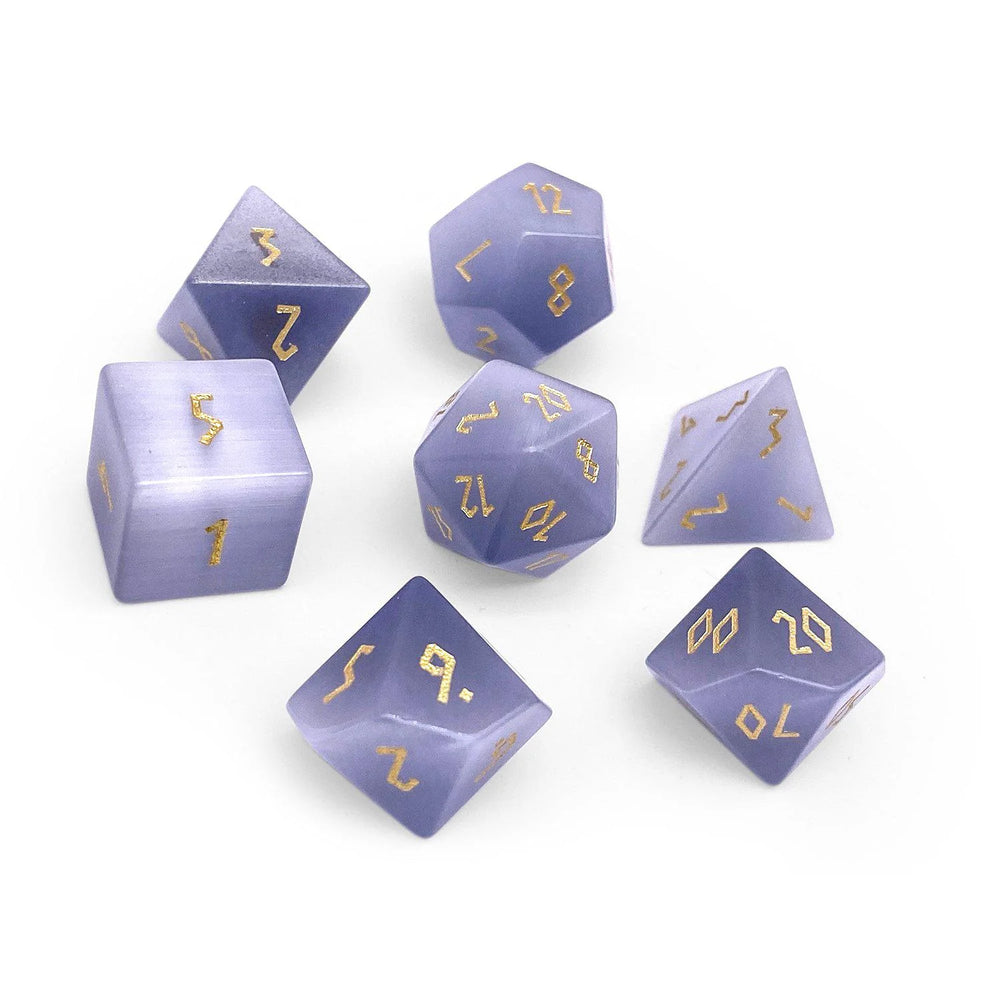 Gemstone Dice: Grey Cat's Eye