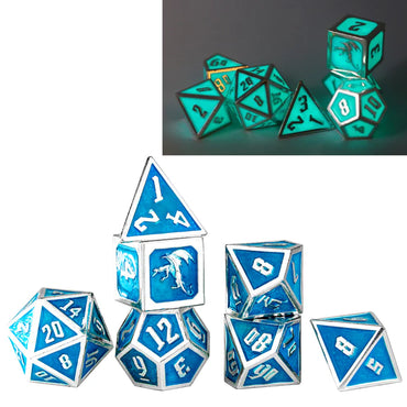 Metal RPG Dice Set: Draconis - Blue