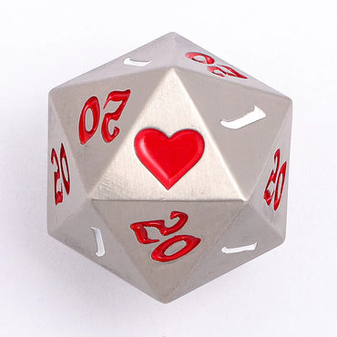 The Critical Dice D20 - Ancient Silver