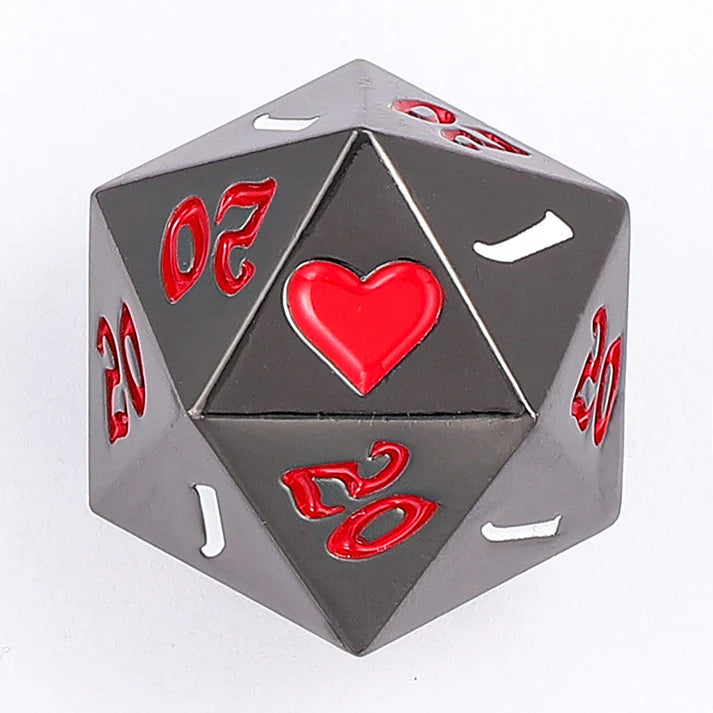 The Critical Dice D20 - Gunmetal