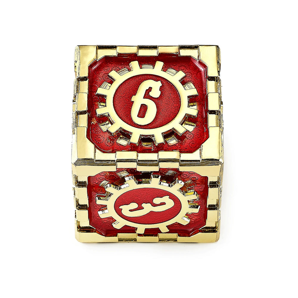 35mm Fidget D6: Emberforge - Red & Gold