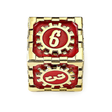 35mm Fidget D6: Emberforge - Red & Gold
