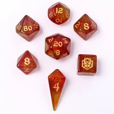 Mini RPG Dice Set: Phoenix Feather