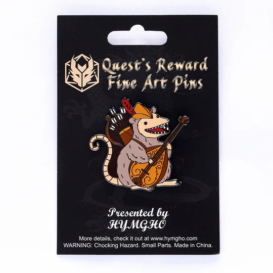Enamel Pin: Opossum Bard