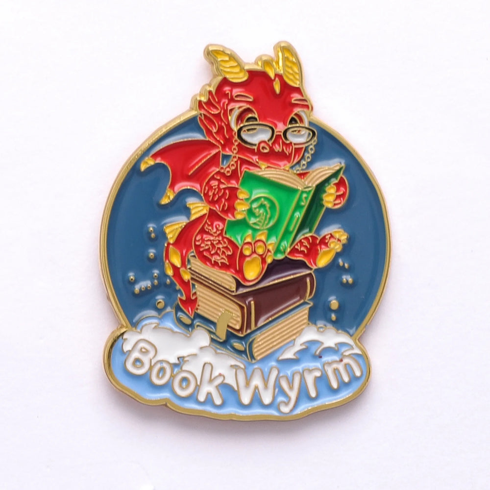 Enamel Pin: Book Wyrm