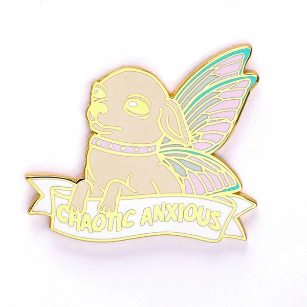 Alternative Alignments Enamel Pin - Chaotic Anxious Chihuahua